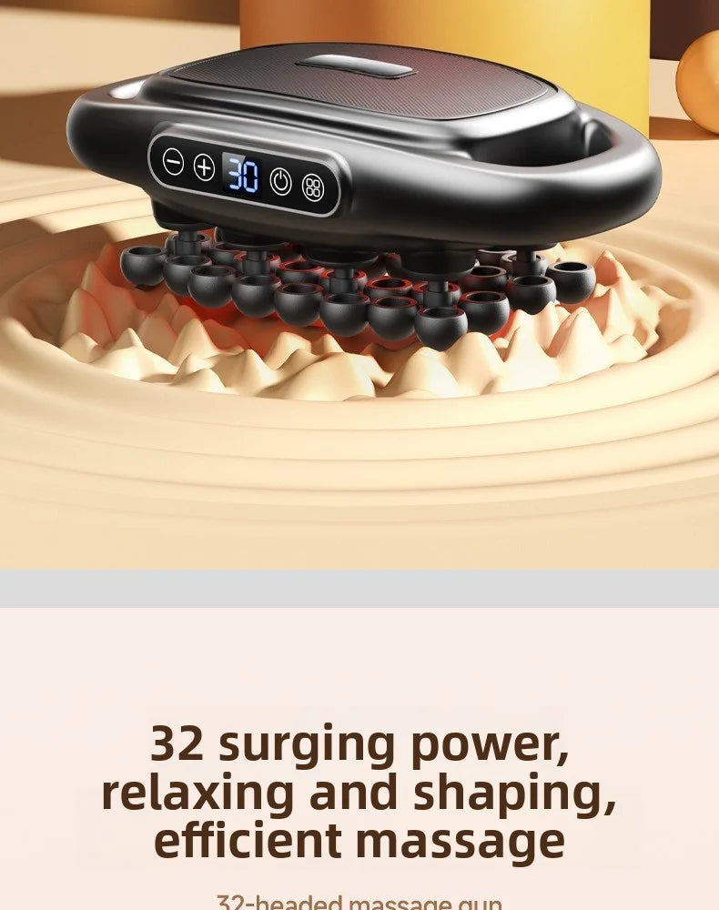 Massage Gun Deep Tissue Muscle Massager - 32 Intensity Levels (Grey) Relaxation Treatment Tidesmit