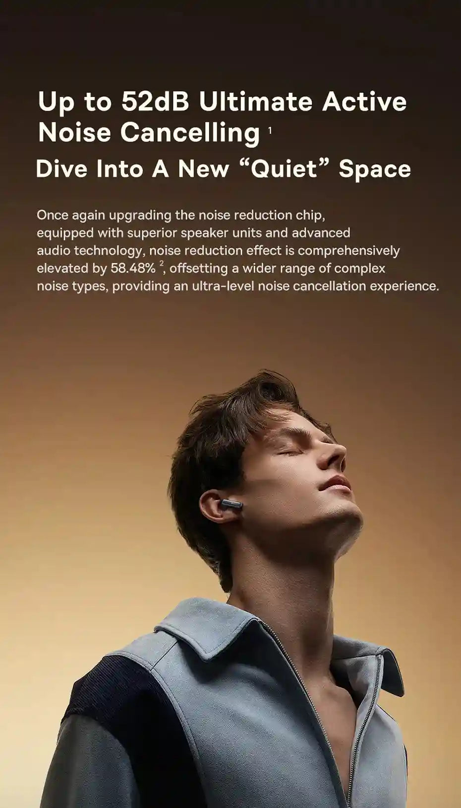 Wireless Over-Ear Headphones with Spatial Audio & Active Noise Cancellation Tidesmit