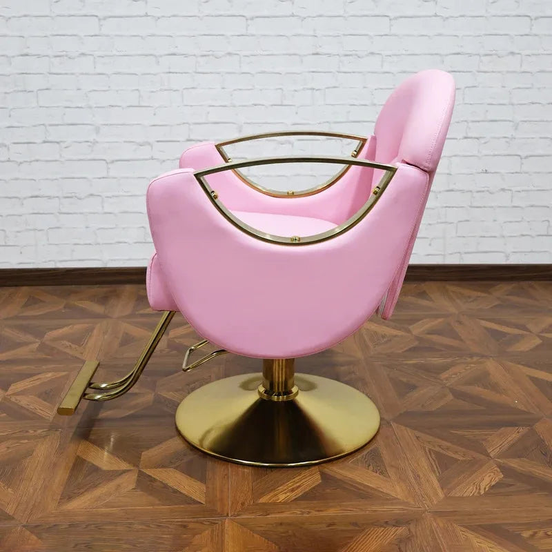 Hydraulic Barber Chair 360° Swivel Salon Seat Pink | Tidesmit Massage Chairs Tidesmit