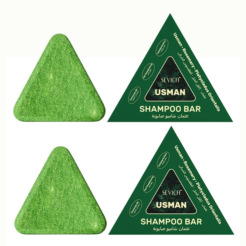Usman Shampoo Bar Usman Grass Natural Soap Hair Nourishing Shampoo Soap Oil Control Relieves Scalp Itching Strengthens Hair Root