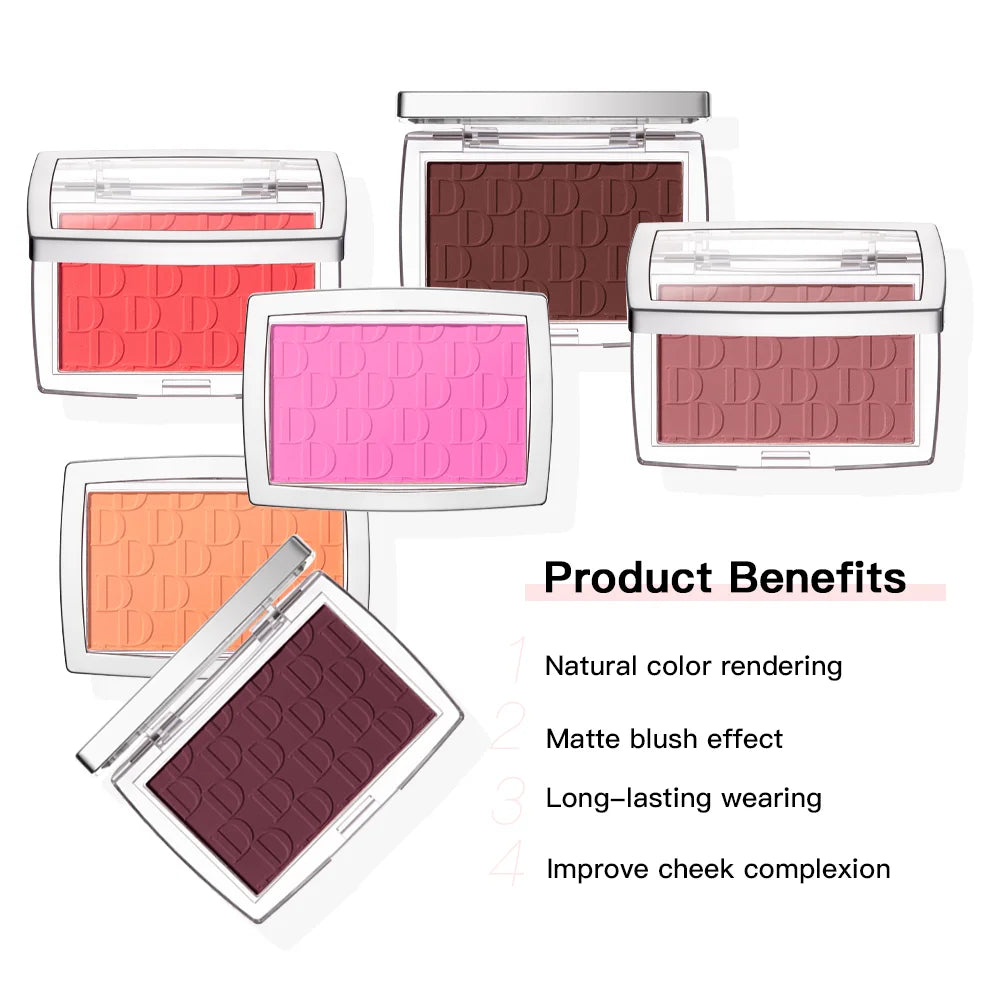Tidesmit matte peach cheek tint blush palette swatch showing waterproof face contouring texture detail