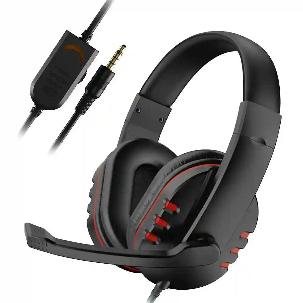 Wired Gaming Headset with Mic for PC and PS4 - Blue/Red Red Tidesmit