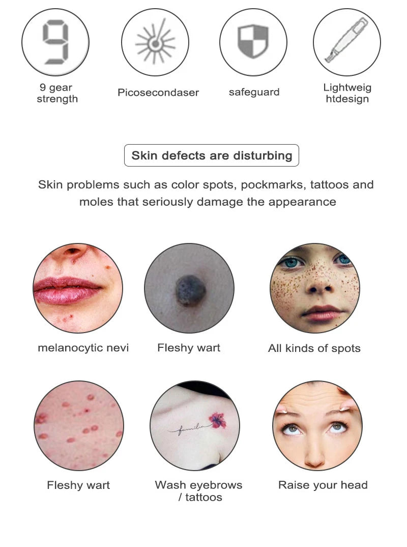 Picosecond Laser Pen for Dark Spot Removal - Portable PMU Machine Permanent Makeup Machines Tidesmit
