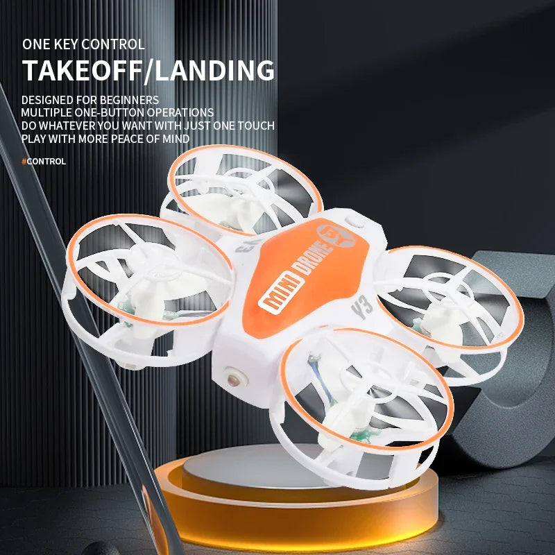 Mini Drone With Lights For Kids - Obstacle Avoidance UFO Quadcopter Tidesmit