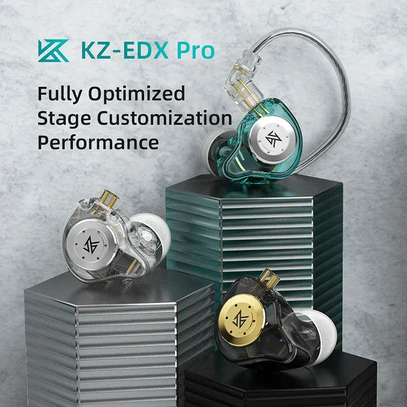 KZ EDX Pro In-Ear Monitors - HiFi Wired Earbuds by Tidesmit Tidesmit