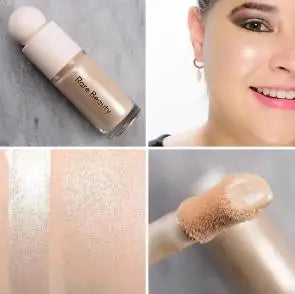 Tidesmit shimmering liquid blush and glitter highlighter for face makeup radiant glow and natural contouring