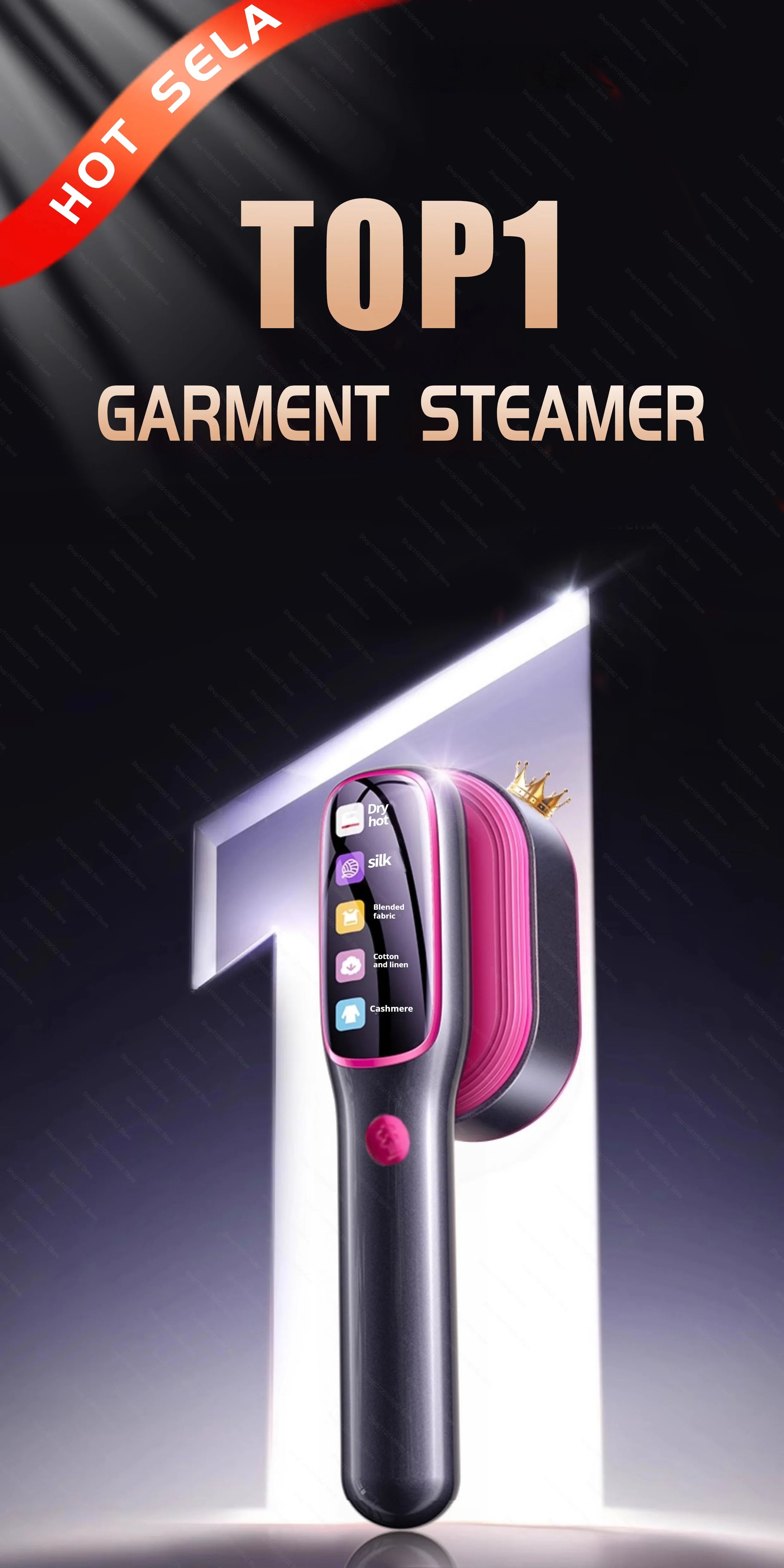 Tidesmit 1200W professional handheld garment steamer showing ergonomic portable design for efficient steam ironing