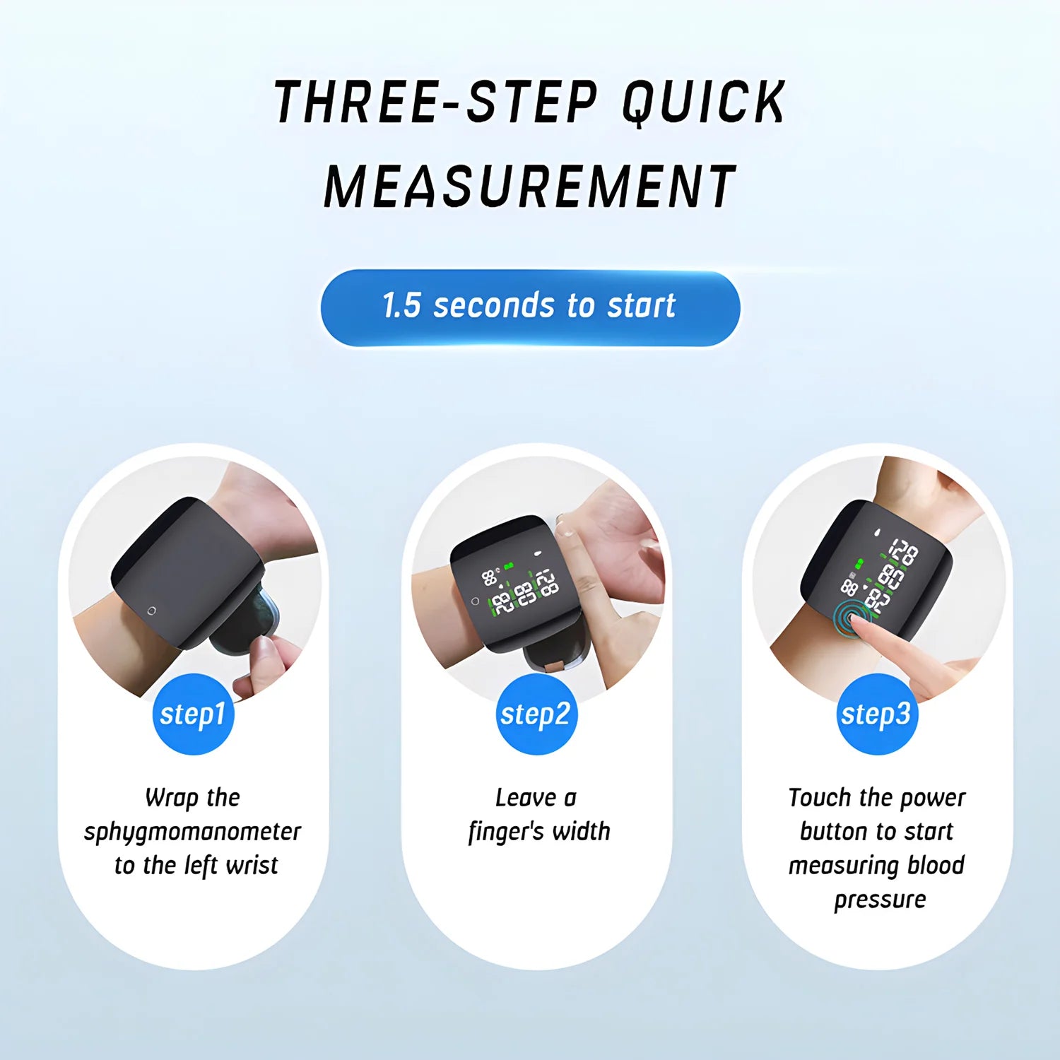 Rechargeable Wrist Blood Pressure Monitor Medical Voice Digitlal Display Health Sphygmomanometer Tonometer
