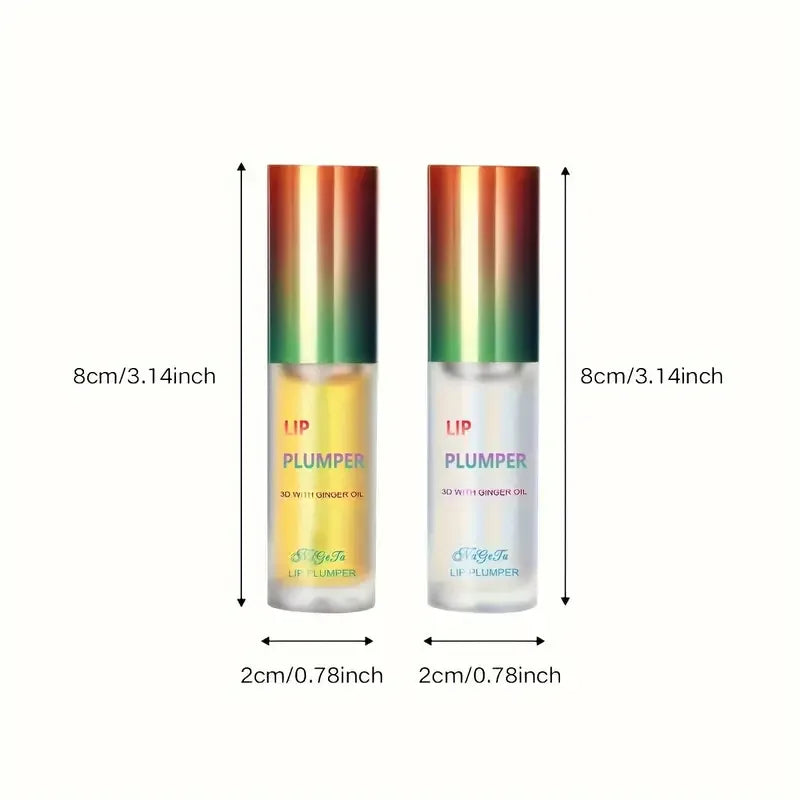 Ginger Mint Lip Plumper Oil - Natural Volumizing Serum 2 Pack Lip Care Tidesmit