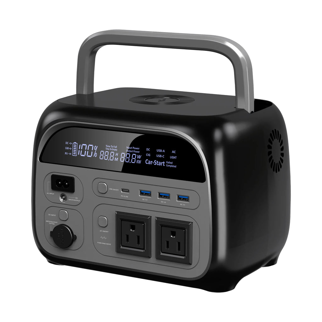 CTOLITY AP1000 1800W 1024WH Portable UPS Power Station LiFePO4 Battery AP400 500W 345WH Solar Generator Outdoor Power Supply