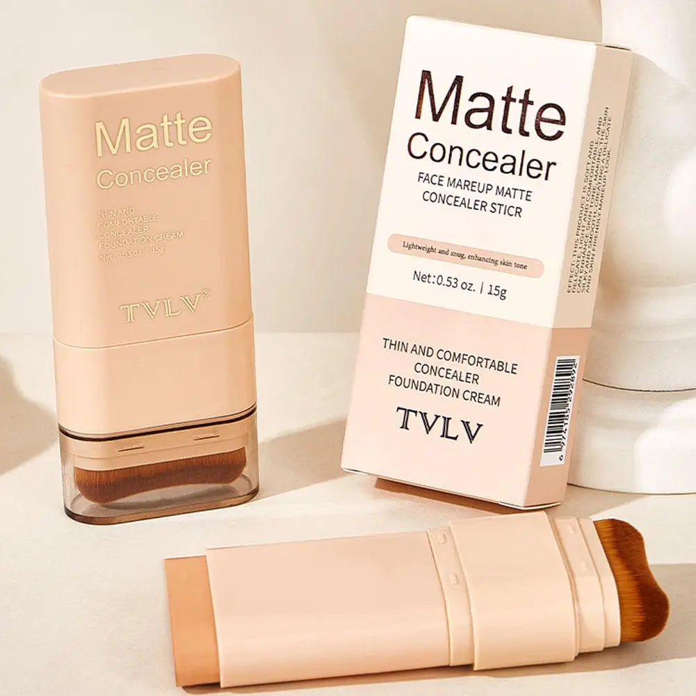 Tidesmit dual head foundation stick showing smooth matte concealer texture detail view for face makeup