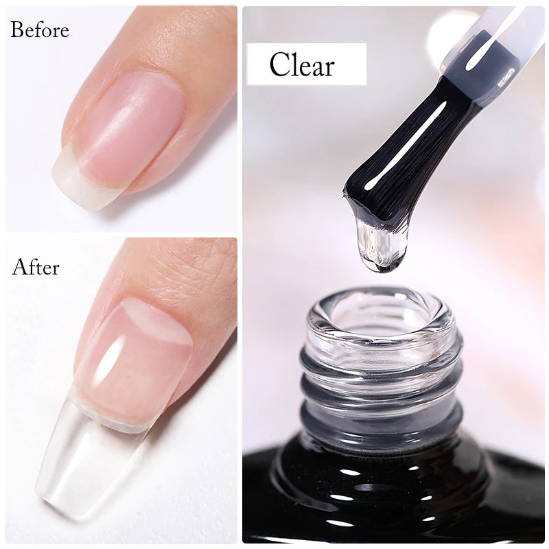 Extension Nail Gel for PMU Machines - Durable Construction Polish Permanent Makeup Machines Clear Tidesmit