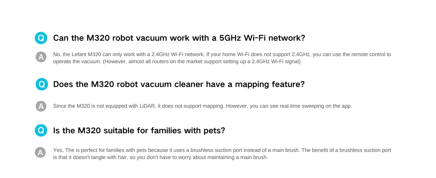 Tidesmit Lefant M320 Robot Vacuum with 6000 Pa suction and carpet detection cleaning hard floors and rugs