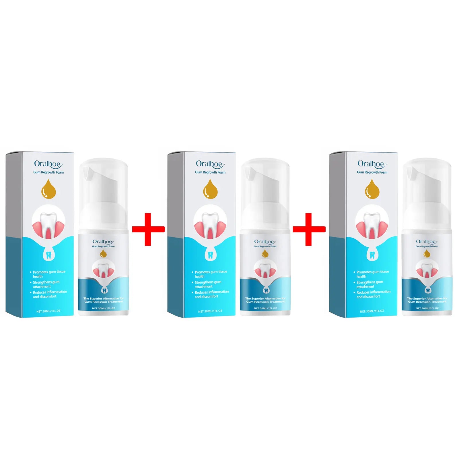 Tidesmit gum regrowth foam for teeth whitening and yellow stain removal to relieve toothache and dental decay