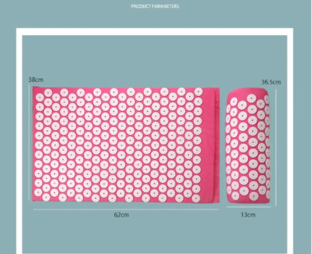 Profession Acupressure Massage Yoga Mat Touchpoints Relieve Back Body Pain Stress Spike Mat Acupuncture Mat with Pillow Cover