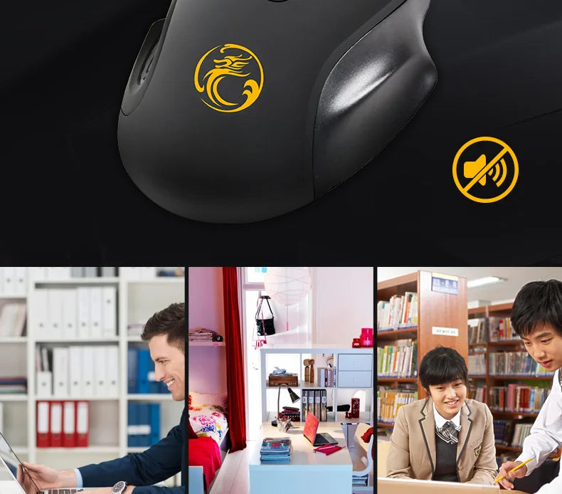 Silent 2.4G USB Receiver Wireless Optical Mouse Battery Style Computer Office Soundless Mouse For PC Computer Laptop IPad Mac