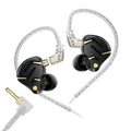 Wired Hybrid IEM Earphones HiFi Bass Gaming Audio | Tidesmit black no mic Tidesmit