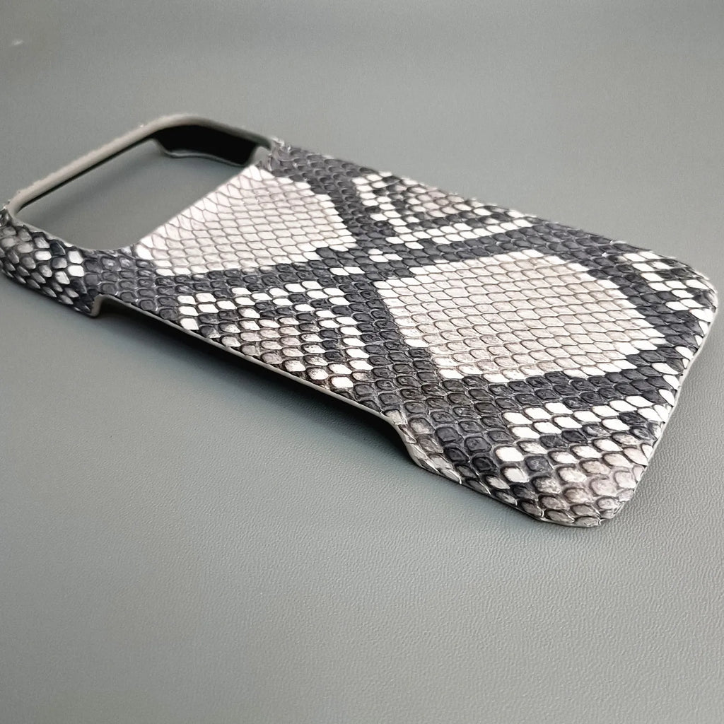 Python Leather iPhone Case: Genuine Snakeskin Slim Fit Protection Tidesmit