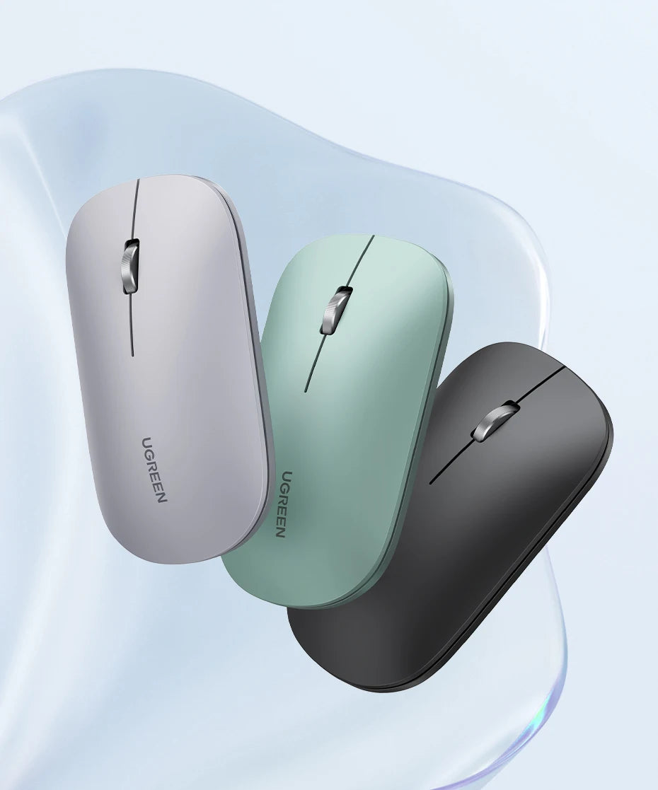 UGREEN Mouse Wireless Bluetooth 2.4G Silent Mice 4000 DPI Left Right Hand For MacBook Tablet Computer Laptop PC Wireless Mouse