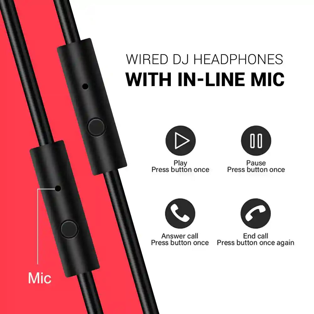 Tidesmit A71 Studio DJ Wired Headphones - Over-Ear Stereo Monitor Tidesmit