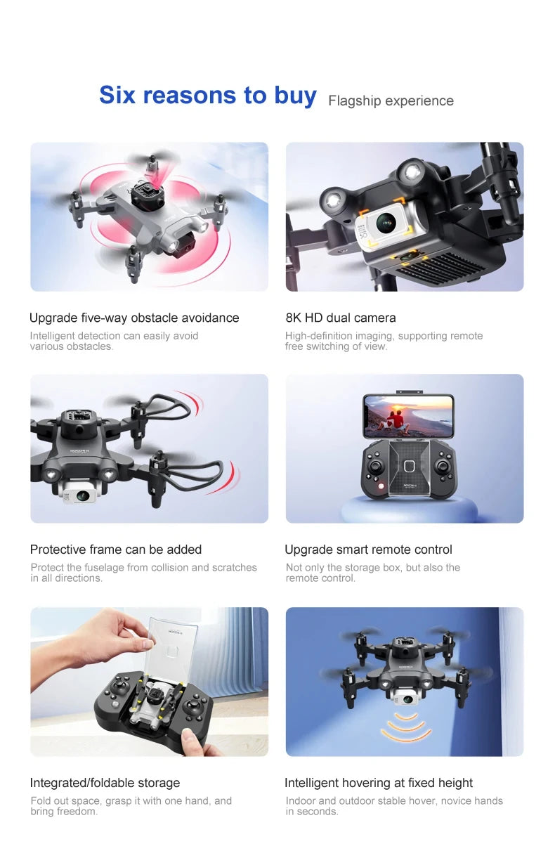 Foldable 4K Camera Drone - Beginner Friendly RC Quadcopter by Tidesmit Tidesmit