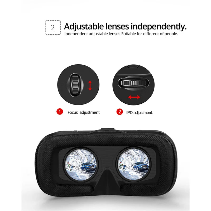 VR Headset for Smartphone - Adjustable 3D Goggles by Tidesmit Tidesmit