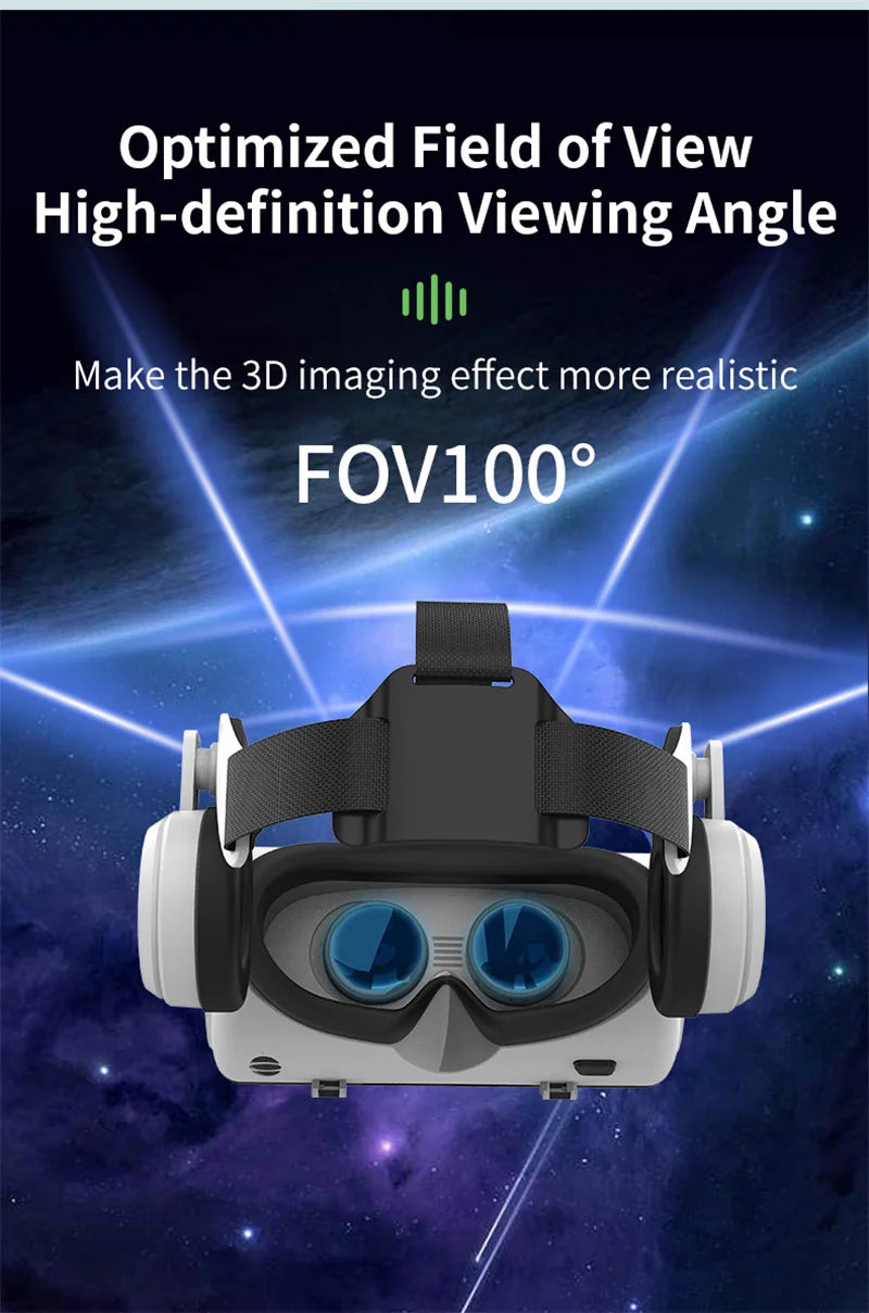 VR Headset for Smartphones - G06EB Immersive 3D Smart Glasses Tidesmit