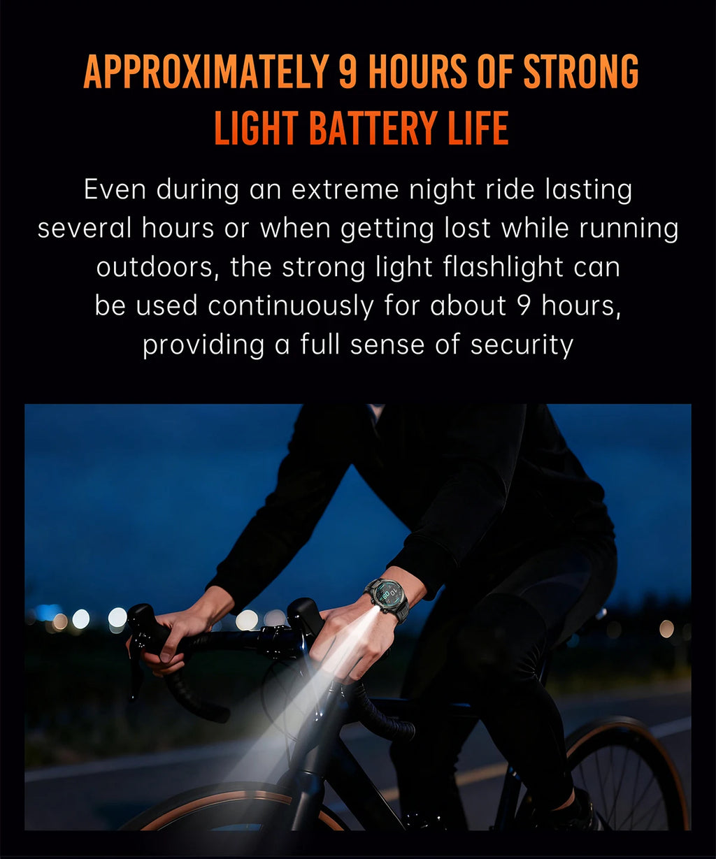 LIGE New 1100mAh Super Capacity Battery Adult Smart Watch 1.43" AMOLED Screen Call 3ATM Waterproof Outdoor Sports Men Smartwatch