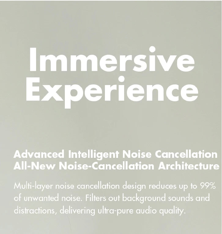 Wireless Noise Cancelling Headphones Over-Ear - Studio Audio White Tidesmit