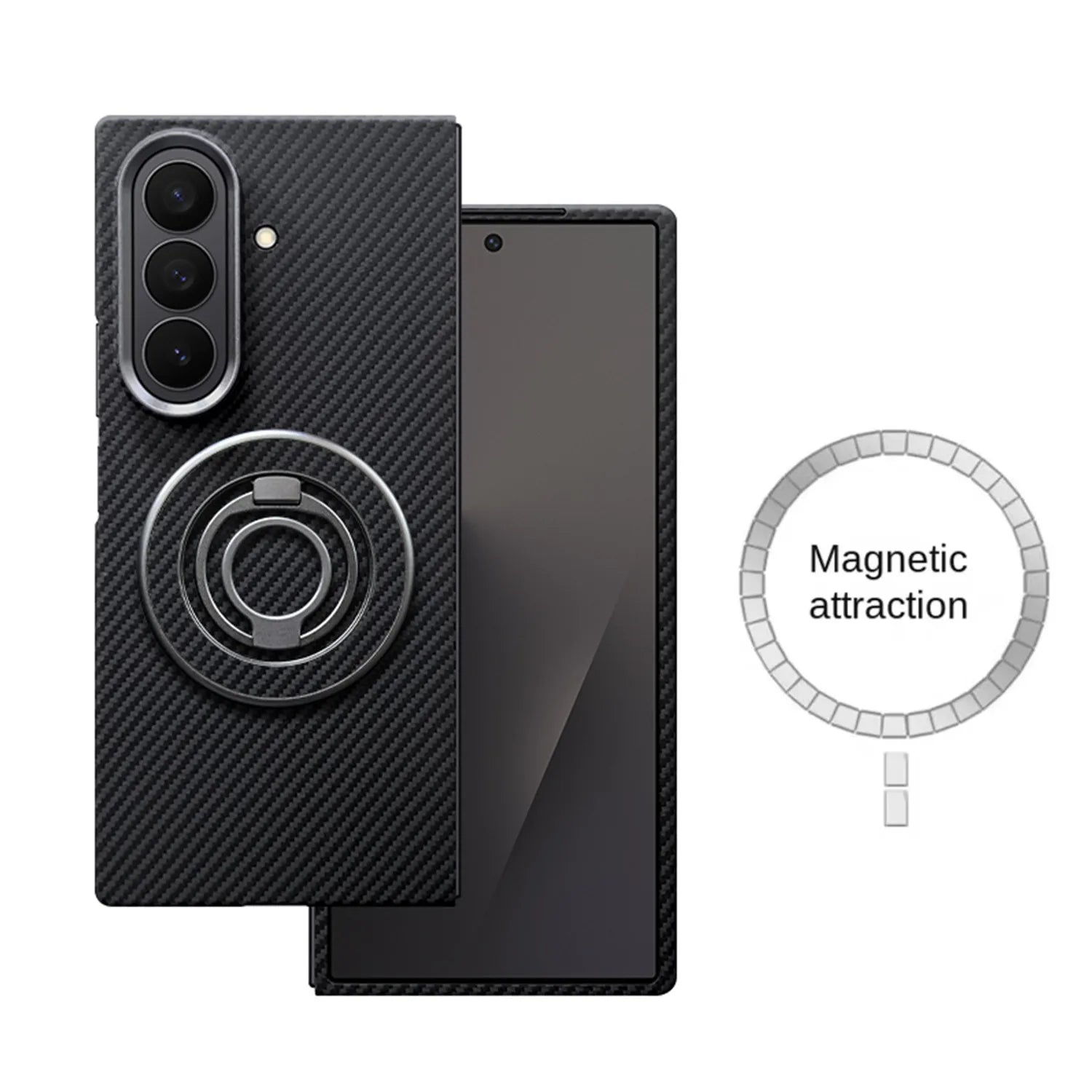 Samsung Galaxy Z Fold 7 Aramid Fiber Case - Slim Magnetic Protection 600D and Holder Tidesmit