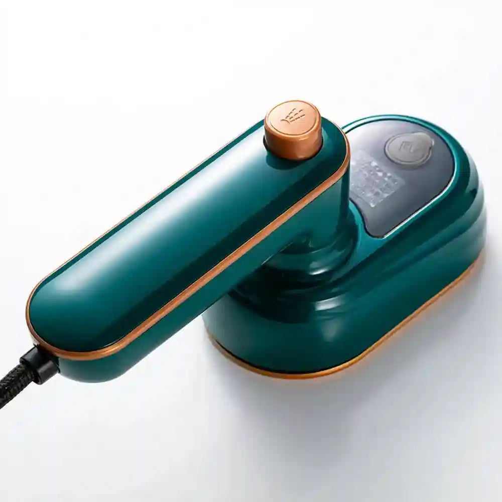 Tidesmit portable mini garment steamer featuring a compact handle and dual wet dry ironing plate for travel use