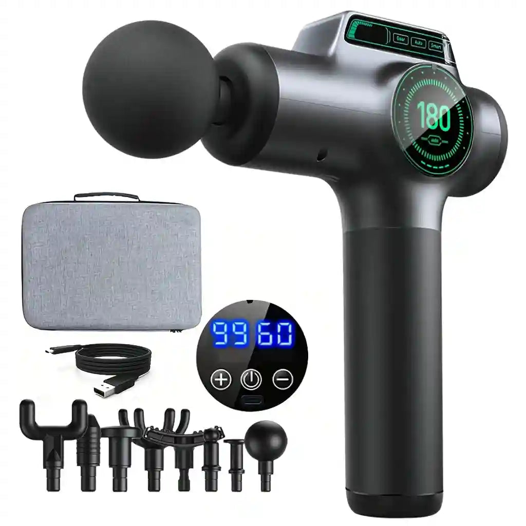 Deep Tissue Percussive Therapy Massage Gun - Gray Tidesmit Fascia Gun Gray Poland Tidesmit
