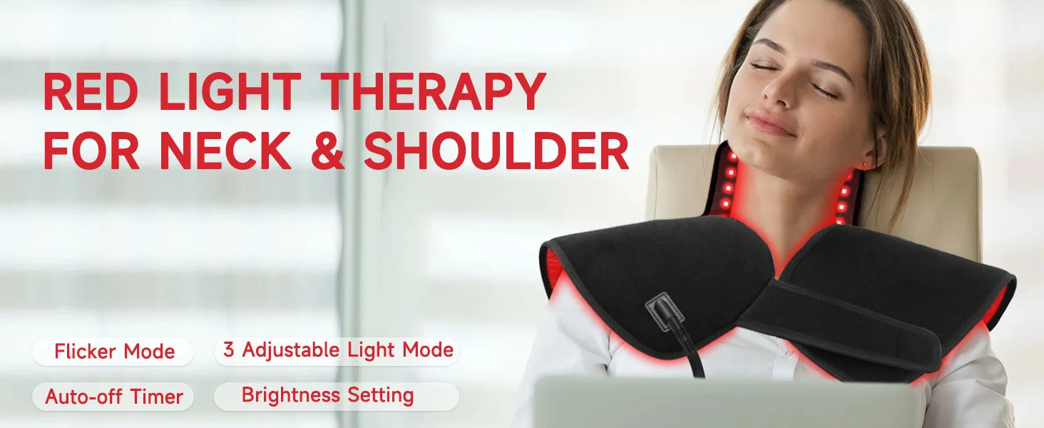 Red Light Therapy Pad for Shoulder and Neck Pain Relief | Tidesmit Massage Chairs Tidesmit