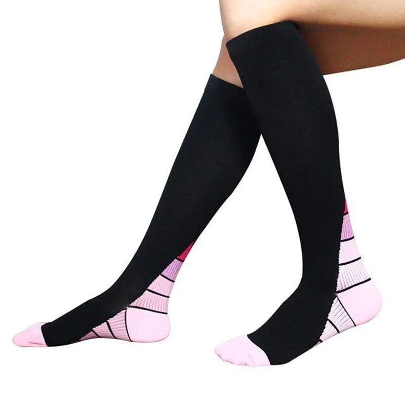 Compression Socks Outdoor Sports Pressure Socks Women and Men's Long Jump Rope Fitness Calf Socks Muscle Unisex Men Socks YS1009
