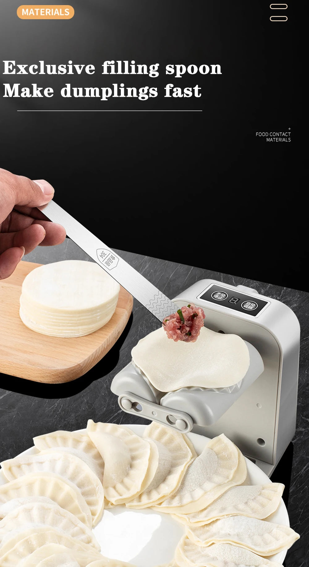 Tidesmit automatic electric dumpling maker machine for ravioli and empanadas, rechargeable kitchen pressing tool 11