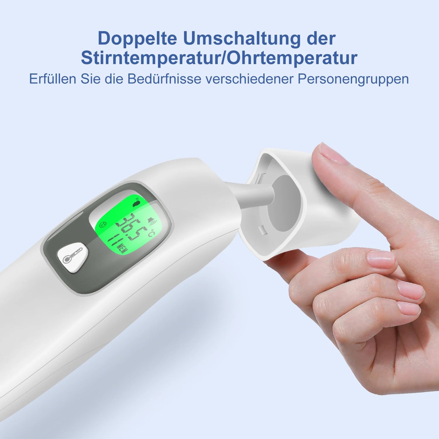 Cofoe Digital Forehead Thermometer Forehead Ear Non-Contact Thermometer Baby/Adult Temperature Measure Digital Thermometer