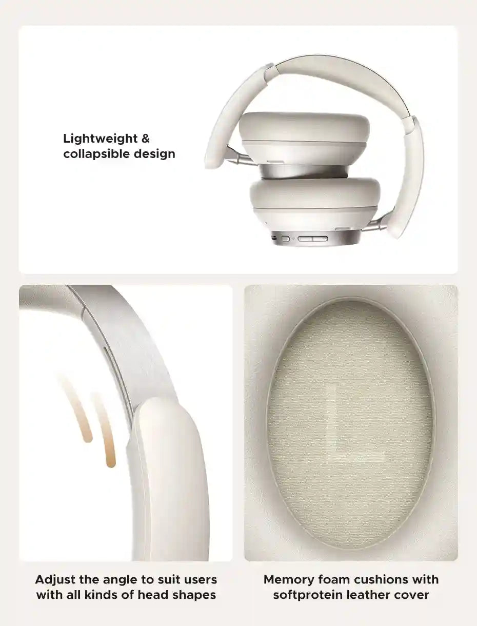 Tidesmit Wireless Over-Ear Headphones with Active Noise Cancellation Tidesmit