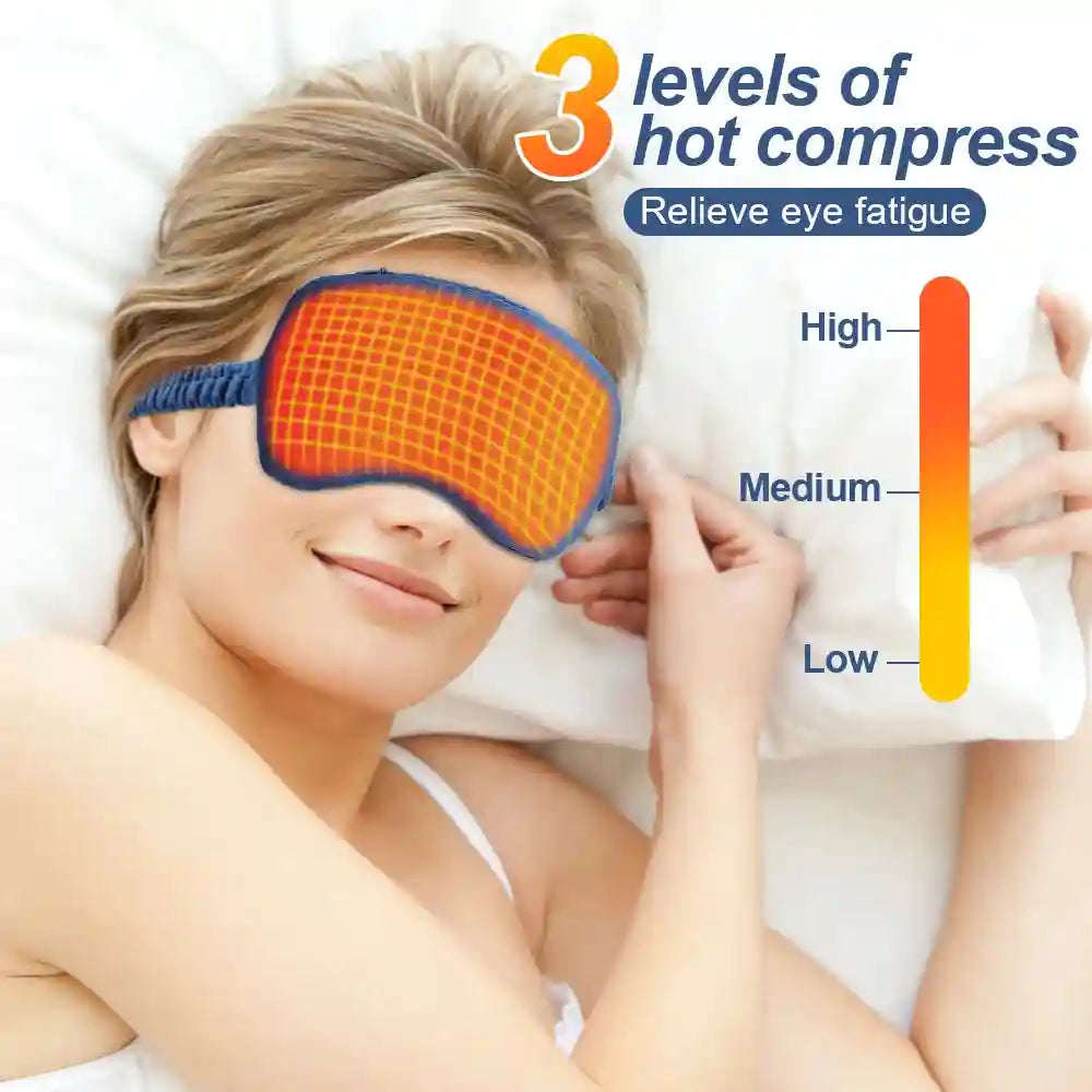 Electric Steam Eye Mask - Heated 3D Massager for Eye Fatigue Eye Massage Instrument Tidesmit