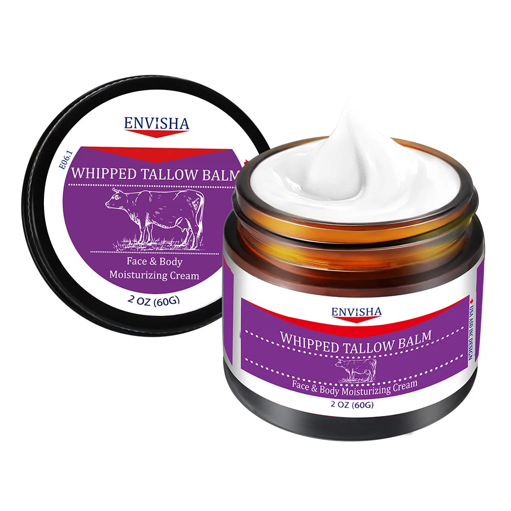 Face Cream Whipped Tallow Balm Collagen Hyaluronic Acid Skin Care Anti-Wrinkle Aging Moisturizing Shrink Pores Whitening Smooth