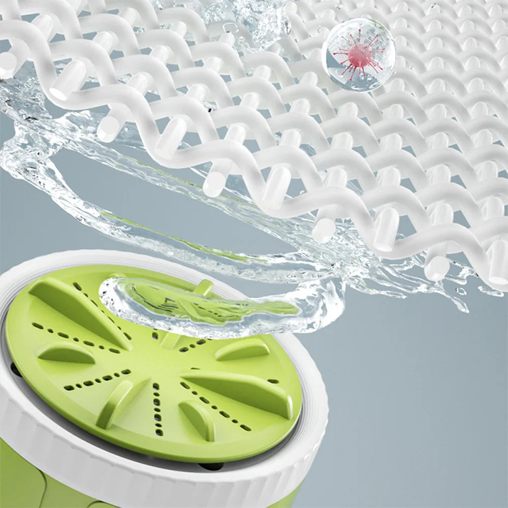 Tidesmit portable mini USB ultrasonic washing machine and fruit dishwasher with remote control, side angle view 5