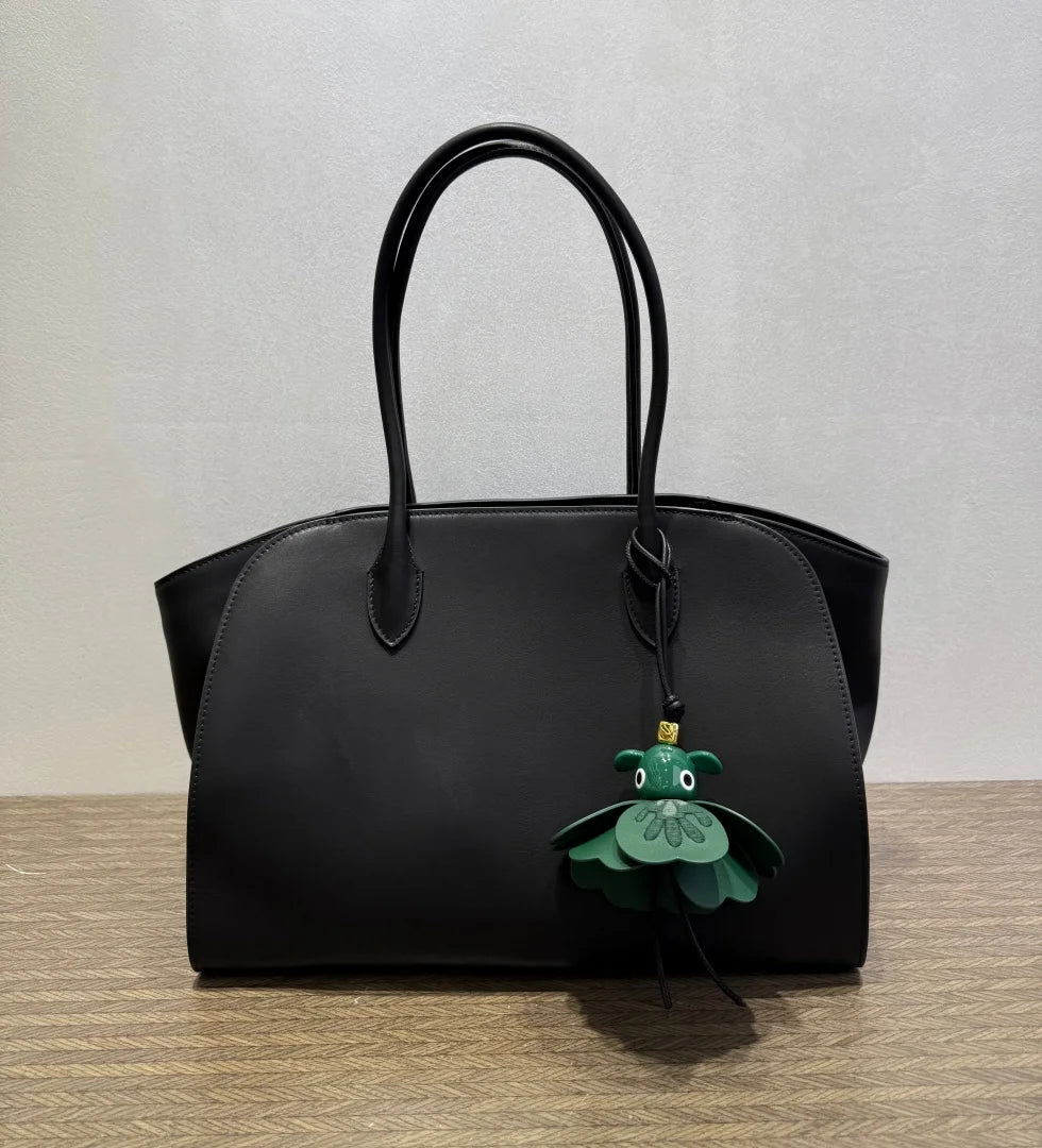 2026 high-quality genuine leather Marlo 12 inch 14 inch saddle leather tote bag, women's shoulder bag, high-end leather texture,