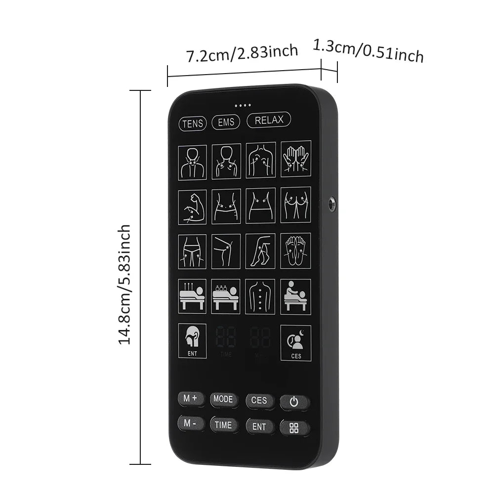 TENS Muscle Stimulator for Deep Tissue Pain Relief - Rechargeable Black Massage Chairs Tidesmit