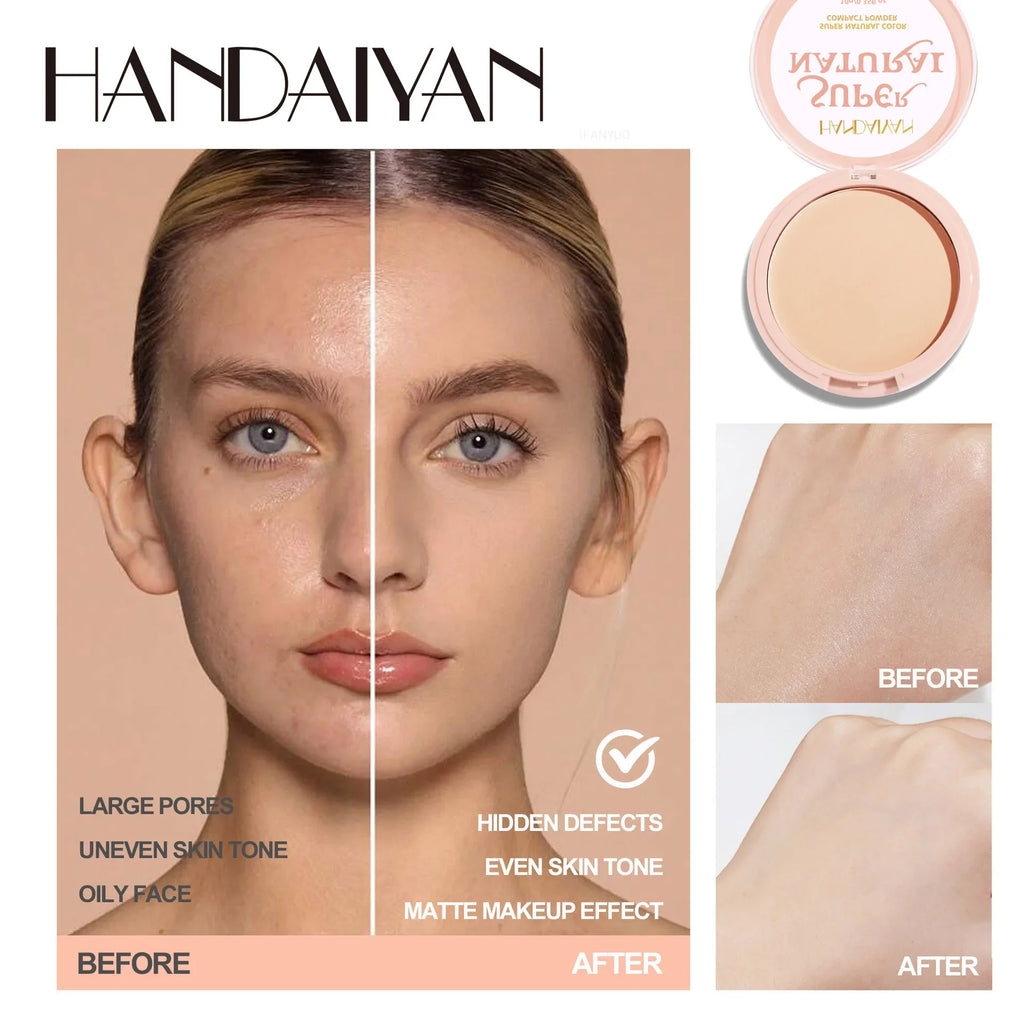 Tidesmit 8 colors matte pressed powder texture close-up for long-lasting oil control and full coverage face makeup