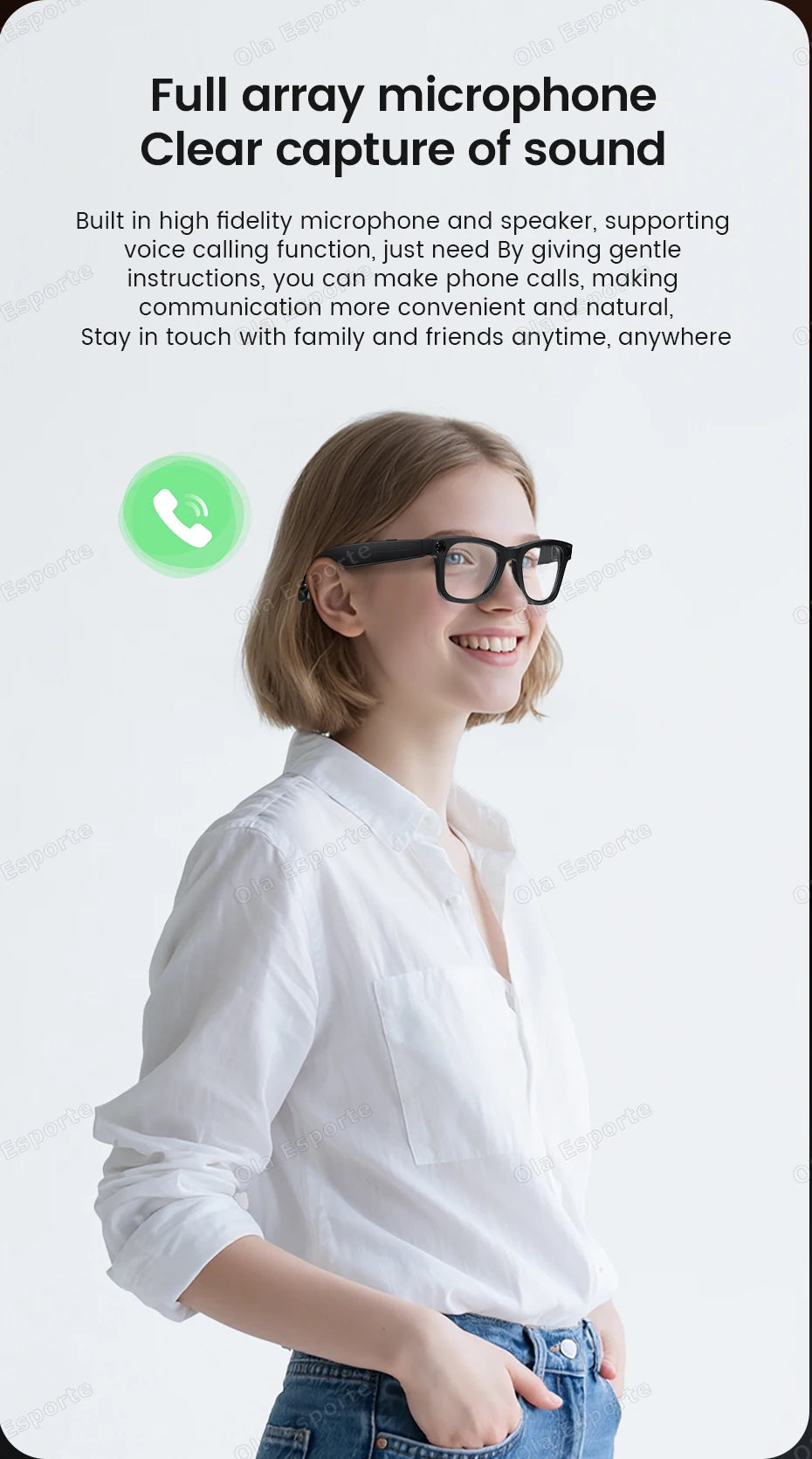 AI Smart Glasses with Video Camera & Bluetooth Calls | Tidesmit Tidesmit