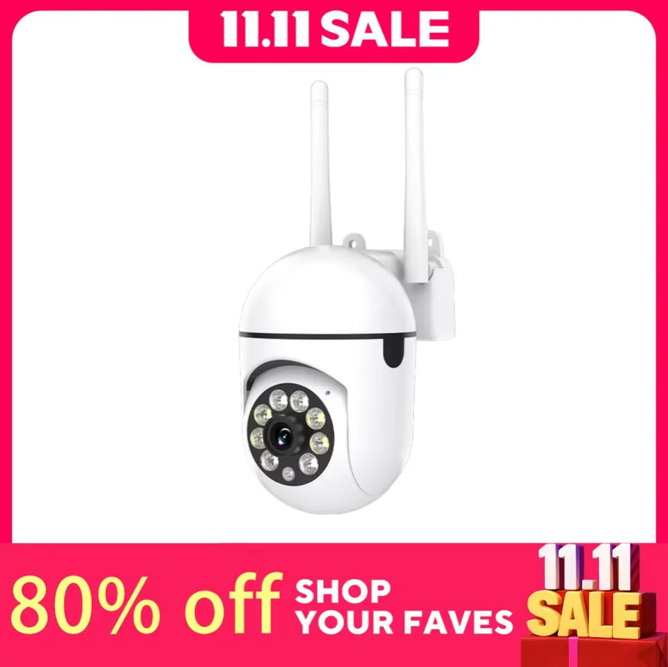 8MP WiFi Camera 2.4G Security Surveillance PTZ IR Night Vision Motion Detection Home Security Camera with 2 Antennas for Child