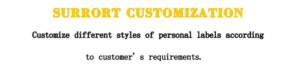 Text graphic stating "SUPPORT CUSTOMIZATION" for mink individual eyelash cluster labels.