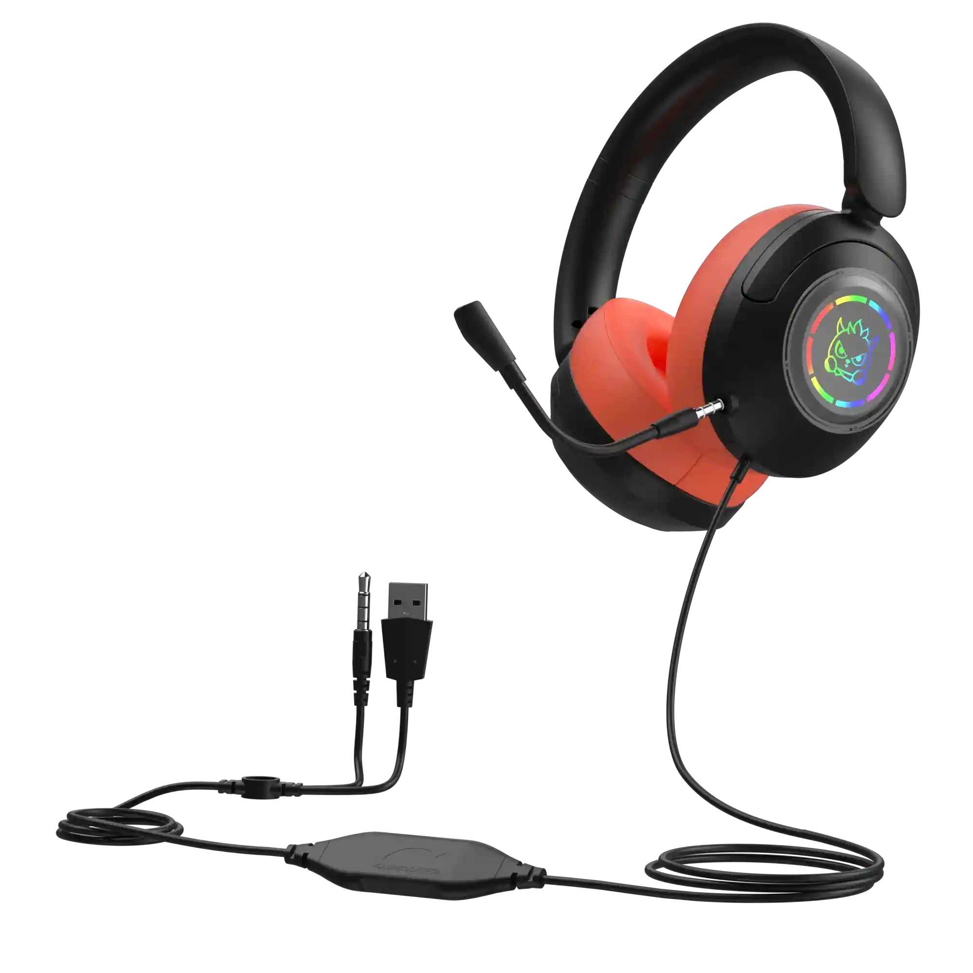 Wired Gaming Headset with Noise Cancelling Mic - Over-Ear Design black Tidesmit