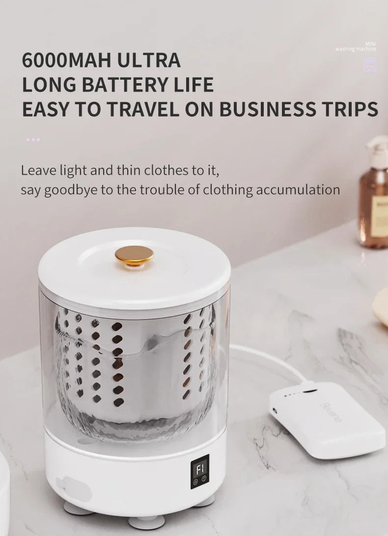 Tidesmit 3L mini portable washing machine with spin dryer for small laundry items like underwear and socks