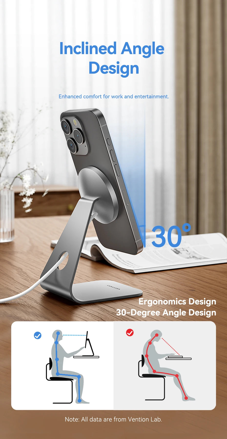 Magnetic Wireless Charger for iPhone 15W Fast Charge with 1M Cable Tidesmit