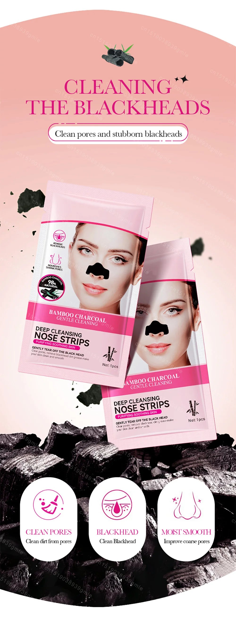 Remove Blackheads Deep Cleansing Nose Strips Gentle Facial Care Tool Unisex Remove Stickers Black Head Skin Care Mask Patch